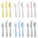 KALAS 18-piece cutlery set mixed colours