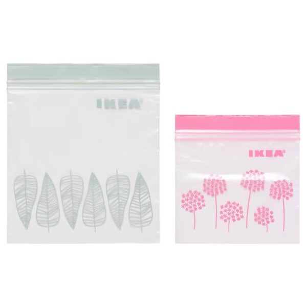 ISTAD Resealable bag, pink/green