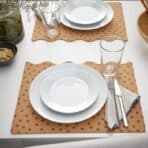 SOLABBORRE Place mat, cork/dotted, 42x32 cm - Image 4