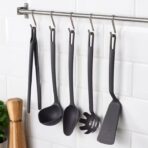 FULLÄNDAD 5-piece kitchen utensil set, grey - Image 2