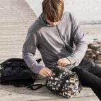 FLADDRIG Lunch bag, patterned grey, 25x16x27 cm - Image 7