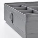 SKUBB Box with compartments, dark grey, 44x34x11 cm - Image 5