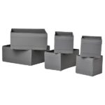 SKUBB Box, set of 6, dark grey
