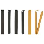 BEVARA Sealing clip, anthracite/dark yellow