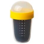 SPLITTERNY Snack container, grey/yellow, 300 ml