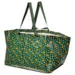 VINTERFINT Carrier bag, large, star pattern green, 55x37x35 cm/71 l