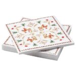 VINTERFINT Paper napkin, Christmas pattern off-white, 33x33 cm