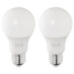 SOLHETTA LED bulb E27 470 lumen, globe opal white/2 pack