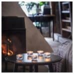 ENSTAKA Scented tealight, Bonfire/grey, 3.5 hr - Image 3