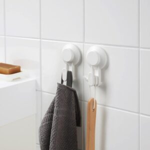 TISKEN Hook with suction cup, white - Image 3