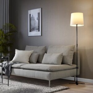 BARLAST Floor lamp, black/white, 150 cm - Image 3