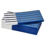 PALPFJÄRIL Paper napkin, striped blue/black/white, 38x38 cm
