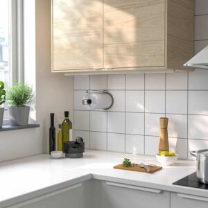 SMÅTUNGA Kitchen roll holder, grey-green - Image 4