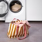 SÄCKKÄRRA Carrier bag, off-white/yellow-brown/striped, 18x45x28 cm/22 l - Image 5