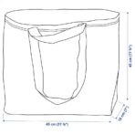 SÄCKKÄRRA Carrier bag, black-blue/light grey-turquoise check pattern, 18x45x45 cm/36 l - Image 6