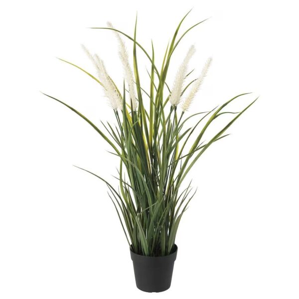 FEJKA Artificial potted plant, in/outdoor decoration/grass, 9 cm