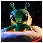 AFTONSPARV Soft toy, alien/green, 34 cm - Image 8