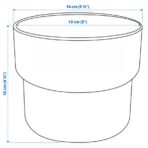 FÖRENLIG Plant pot, in/outdoor white, 12 cm - Image 6