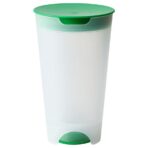 UPPFYLLD Salad shaker with strainer, bright green/transparent,