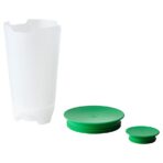 UPPFYLLD Salad shaker with strainer, bright green/transparent,  - Image 2