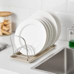 VÄLVÅRDAD Dish drying rack, stainless steel, 12x32 cm - Image 2