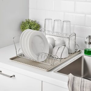 VÄLVÅRDAD Dish drying rack, stainless steel, 12x32 cm - Image 3