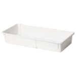 KACKLA Extendable box, white, 25-38x19 cm