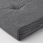 JUSTINA Chair pad, black, 42/35x40x4 cm - Image 2