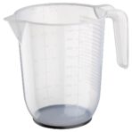 BEHÖVA Measuring jug, transparent/grey, 1 l