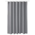 LUDDHAGTORN Shower curtain, grey, 180x200 cm