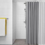 LUDDHAGTORN Shower curtain, grey, 180x200 cm - Image 2