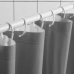 LUDDHAGTORN Shower curtain, grey, 180x200 cm - Image 3