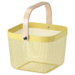 RISATORP Basket, light yellow, 25x26x18 cm
