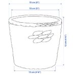 DRUVFLÄDER Plant pot, water hyacinth/grey, 12 cm - Image 5