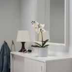 FEJKA Artificial potted plant, Orchid white, 9 cm - Image 2