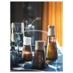 HALVTOM Bottle with pour spout, glass/brown, 19 cm - Image 2