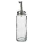 CITRONHAJ Oil/vinegar bottle, clear glass/stainless steel, 16 cm