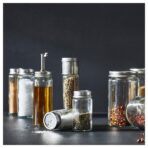 CITRONHAJ Oil/vinegar bottle, clear glass/stainless steel, 16 cm - Image 4