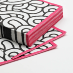 SÖTRÖNN Paper napkin, patterned white/black pink, 33x33 cm - Image 3