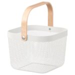 RISATORP Basket, white, 25x26x18 cm