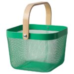 RISATORP Basket, dark green, 25x26x18 cm