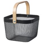 RISATORP Basket, dark grey, 25x26x18 cm