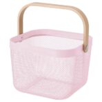 RISATORP Basket, light pink, 25x26x18 cm
