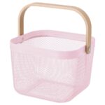 RISATORP Basket, light pink, 25x26x18 cm