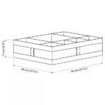 SKUBB Box with compartments, white, 44x34x11 cm - Image 6