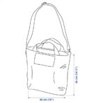 RÄCKLA Bag, foldable, patterned/black white, 48x36 cm/20 l - Image 9