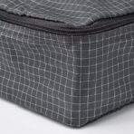 RENSARE Clothes bag, set of 3, check pattern/grey black - Image 2