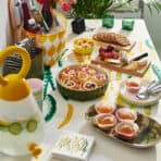 NÄBBFISK Cooling bag, patterned white/bright yellow, 26x19x19 cm - Image 4