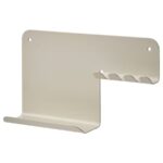 HAVREKROSS Wall organiser w hooks, light grey-beige, 23x13 cm