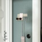 HAVREKROSS Wall organiser w hooks, light grey-beige, 23x13 cm - Image 5